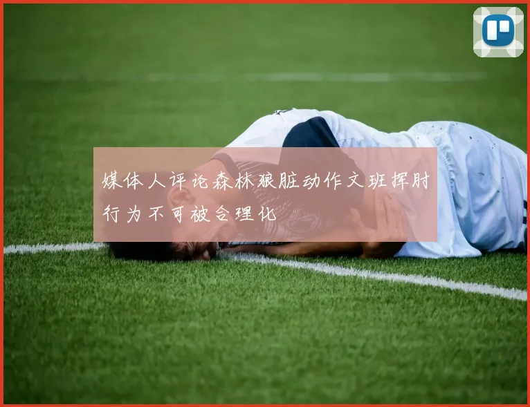 媒体人评论森林狼脏动作文班挥肘行为不可被合理化